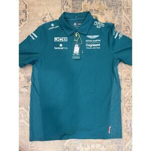 Aston Martin Cognizant F1 Team Polo Shirt Mens Large AMR Formula 1 Official NWT